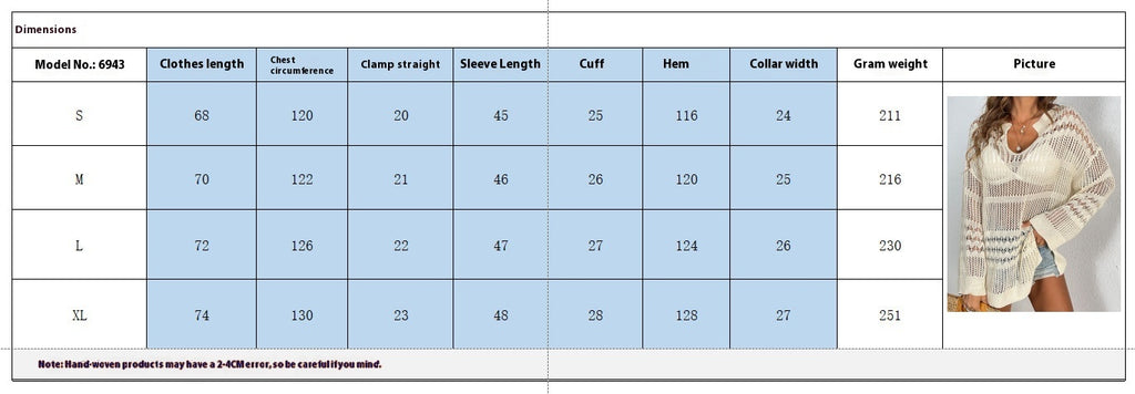 U-neck Swimsuit Outwear Smock Top Long Sleeve