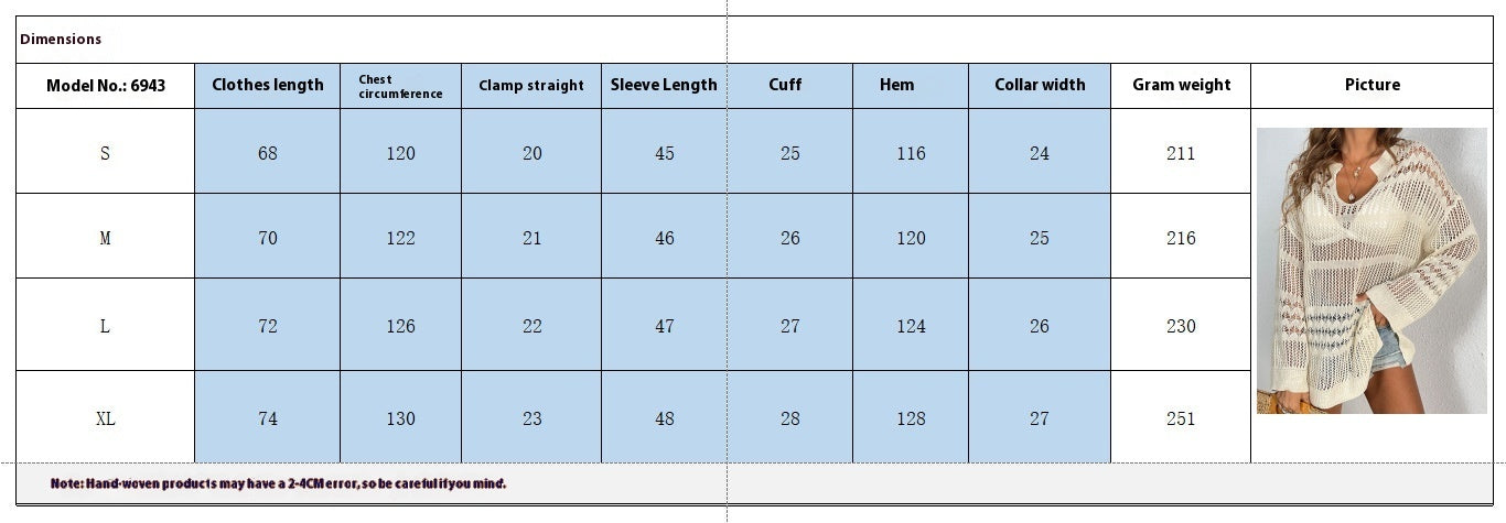 U-neck Swimsuit Outwear Smock Top Long Sleeve